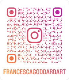 QR code to follow @francescagoddardart on Instagram